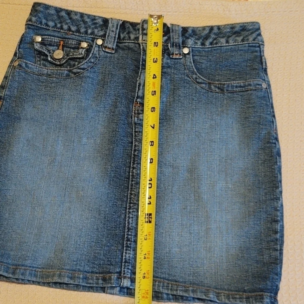 No Boundaries Junior's Stretch Denim Mini Skirt